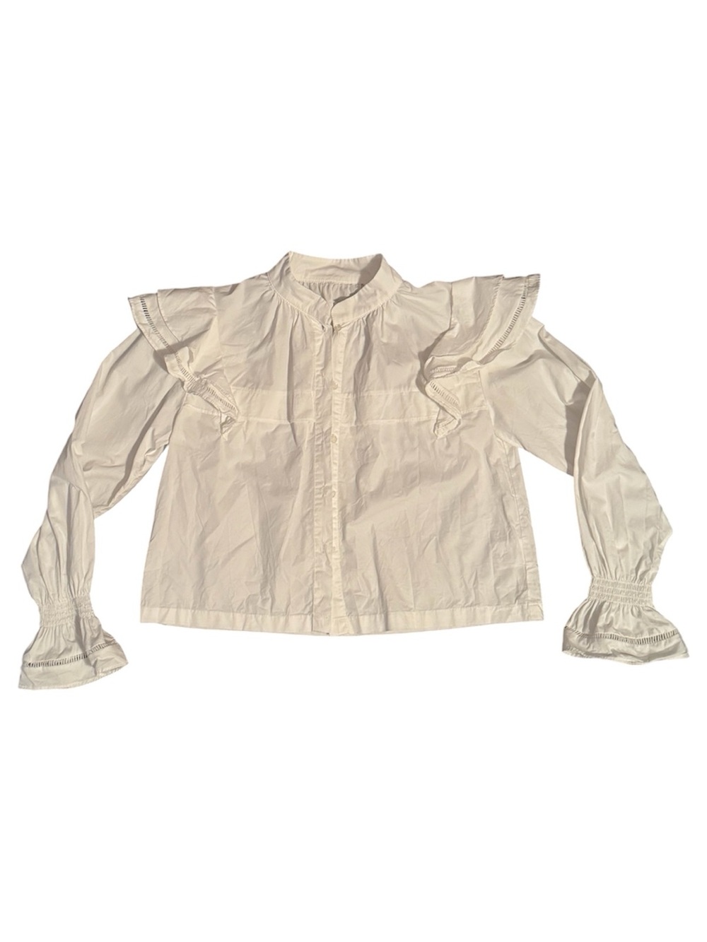 The Handle The Soloist White Ruffle Button-up Blouse - Size Small